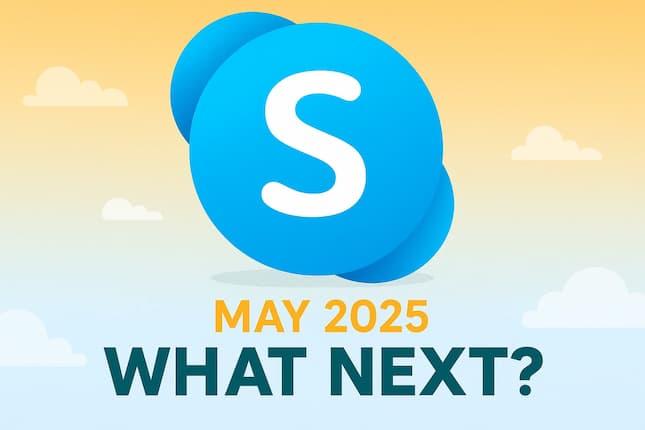 Person reviewing calling apps on a laptop and phone